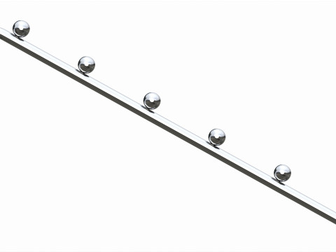Store pegboard 6 ball waterfall faceout hook Model 3D