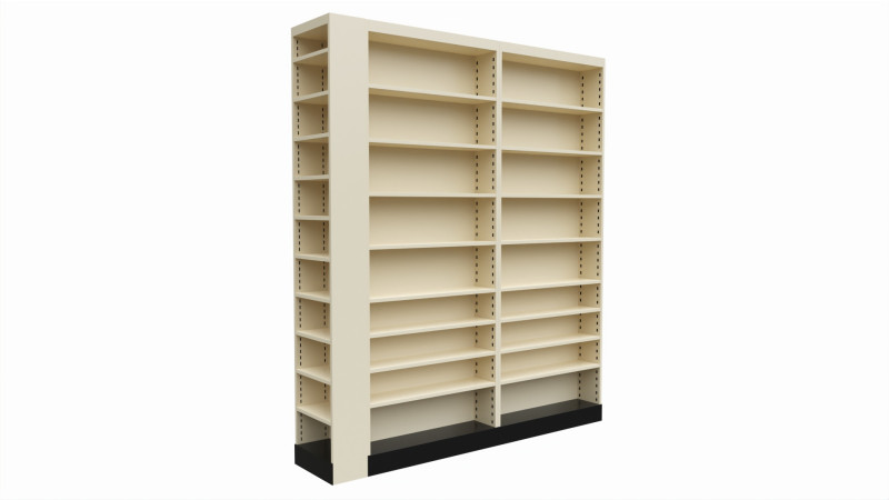 Store Pharm Metal Shelf Comp 3D Модель .c4d .max .obj .3ds .fbx .stl .blend 