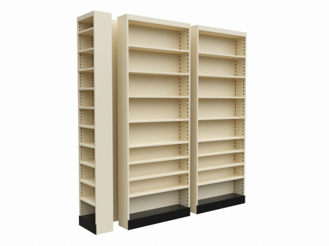 Store Pharm Metal Shelf Comp 3D Модель
