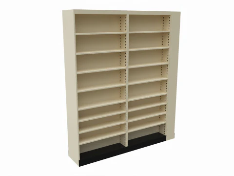 Store Pharm Metal Shelf Comp 3D Model