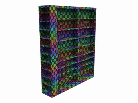 Store Pharm Metal Shelf Comp 3D Модель