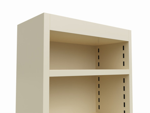 Store Pharm Metal Shelf End Unit 3D Model