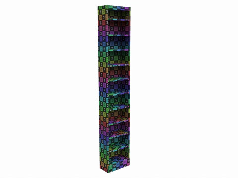 Store Pharm Metal Shelf End Unit 3D Model