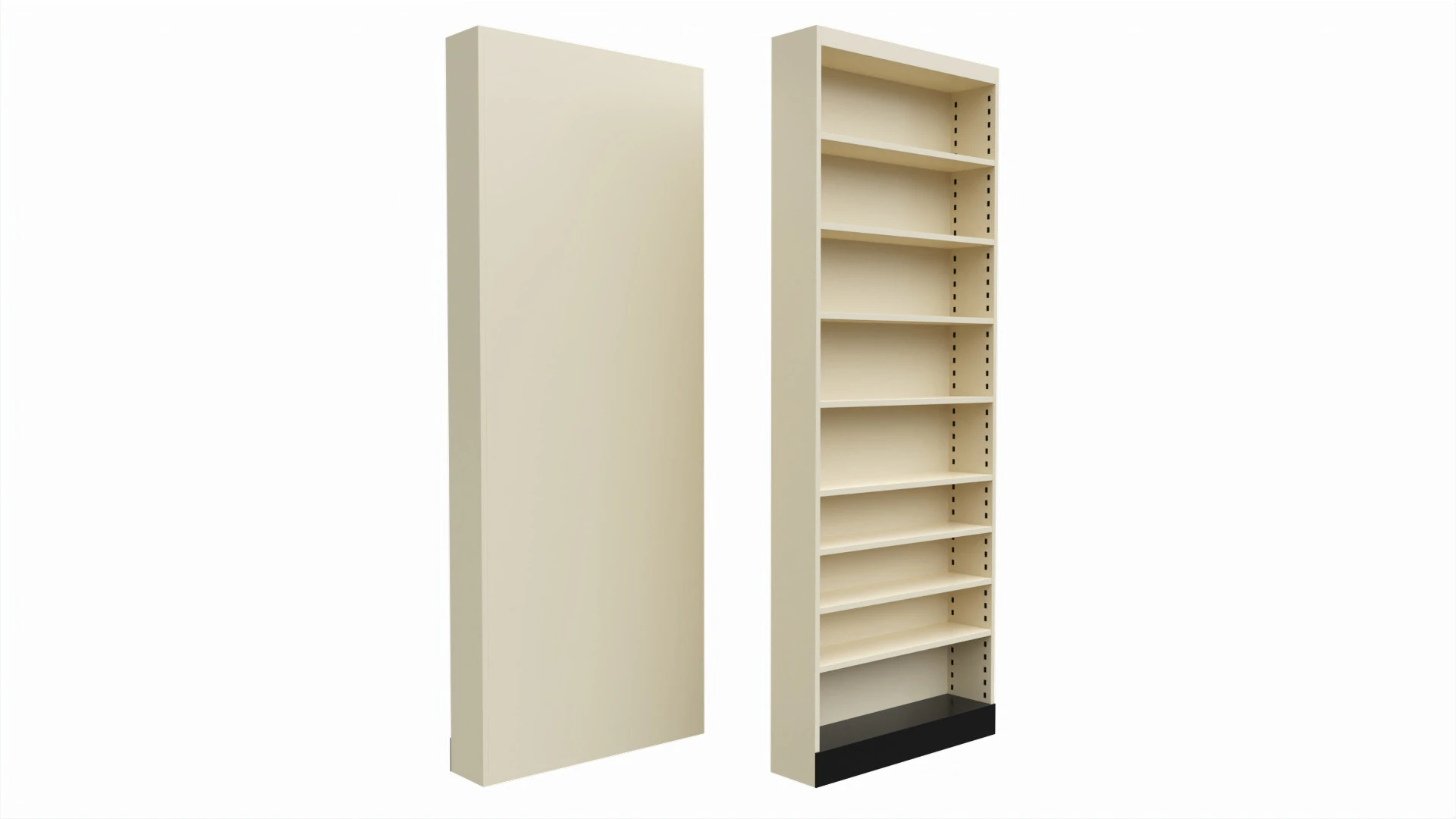 Store Pharm Metal Shelving Bay Unit 3D Model .c4d .max .obj .3ds .fbx .stl .blend 