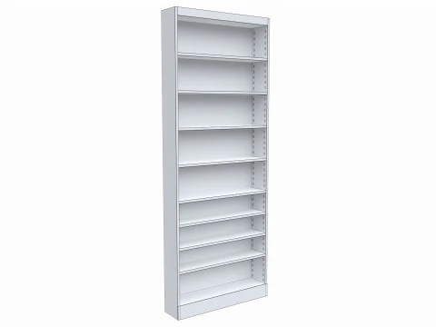 Store Pharm Metal Shelving Bay Unit 3D Model