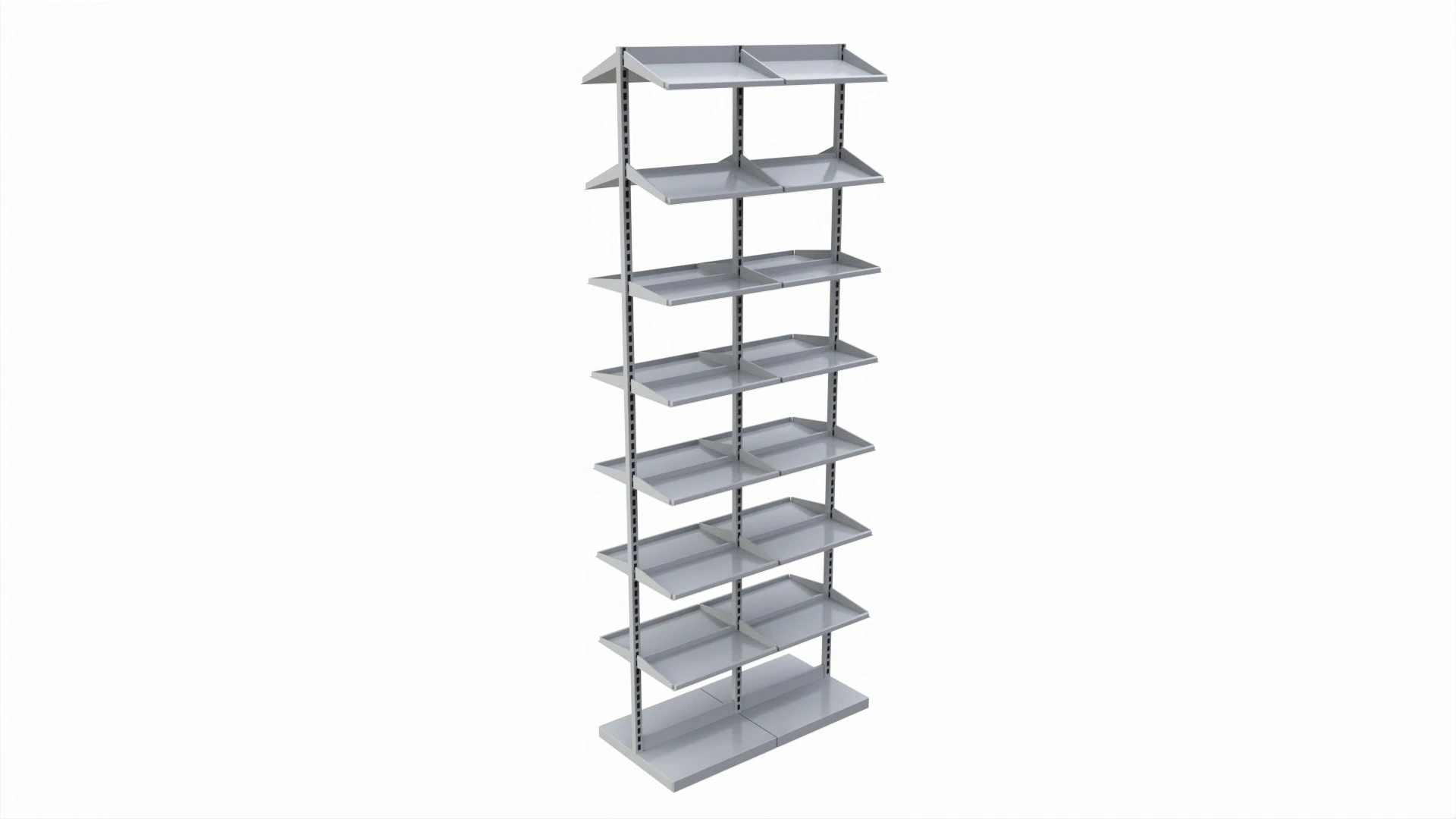 Store Pharm See Through Shelving Unit 3D Model .c4d .max .obj .3ds .fbx .stl .blend