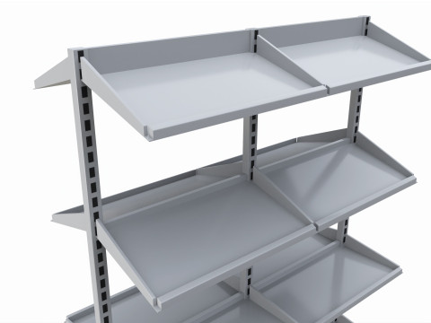 Store Pharm See Through Shelving Unit Model 3D