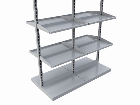 Store Pharm See Through Shelving Unit Model 3D