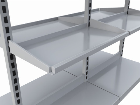 Store Pharm See Through Shelving Unit Model 3D