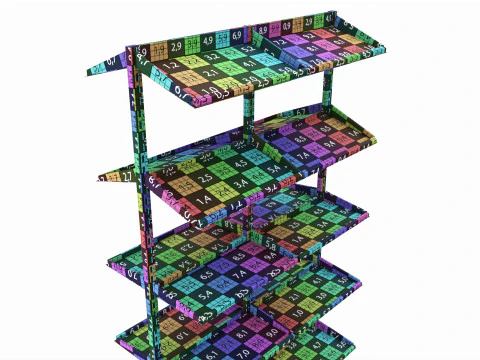 Store Pharm See Through Shelving Unit 3D Model