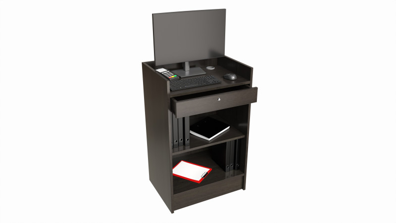 Store Register Checkout Counter 3D Модель .c4d .max .obj .3ds .fbx .stl .blend 