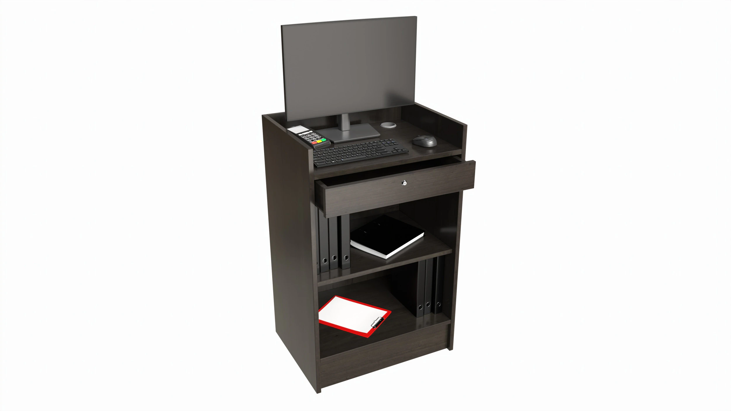 Store Register Checkout Counter 3D Model .c4d .max .obj .3ds .fbx .stl .blend 