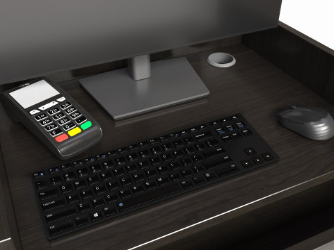Store Register Checkout Counter 3D Модель