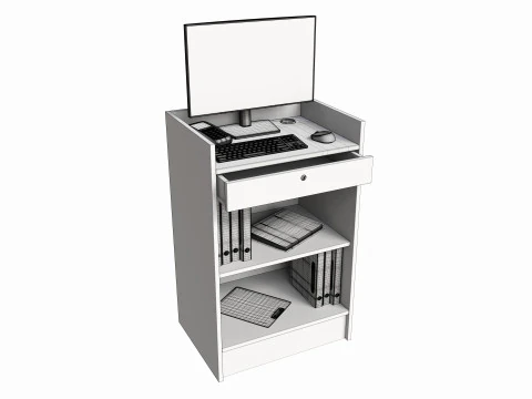 Store Register Checkout Counter 3D Model