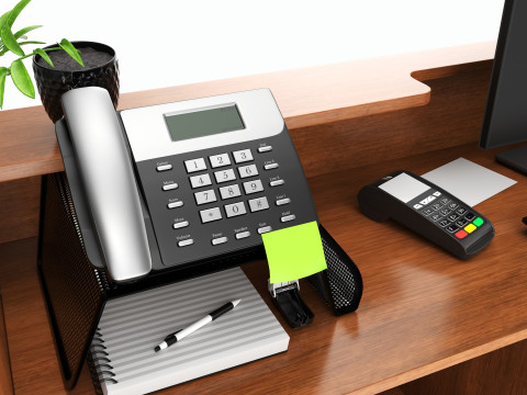 Store Register Checkout Counter Large 3Dモデル