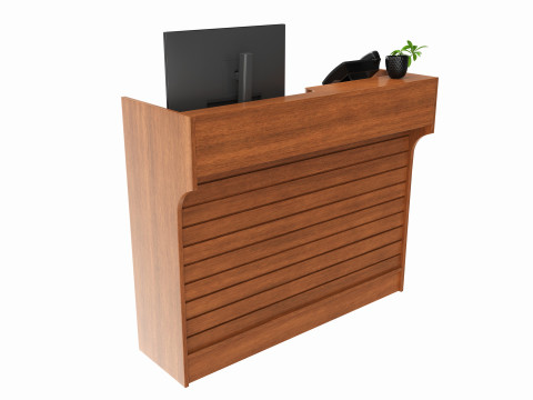 Store Register Checkout Counter Large 3Dモデル