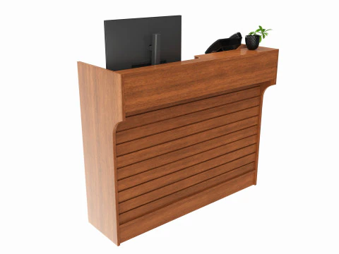 Store Register Checkout Counter Large 3D Model