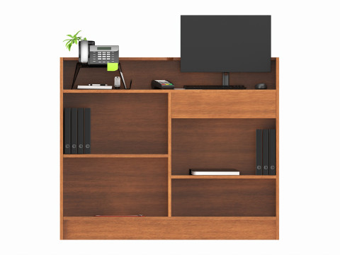 Store Register Checkout Counter Large 3Dモデル