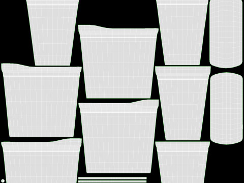 Store rolling shopping basket red Model 3D
