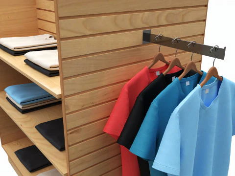 Store Shelf Rack Merchandiser 3D Model