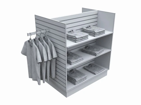 Store Shelf Rack Merchandiser 3D Model