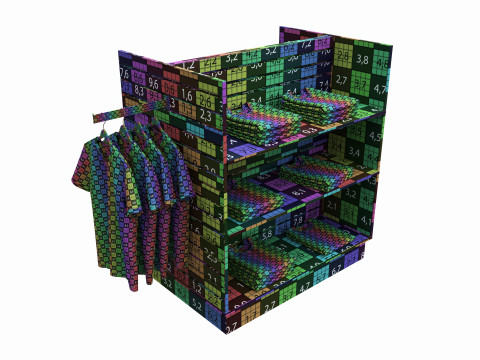 Store Shelf Rack Merchandiser Modèle 3D