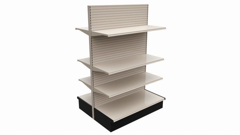 Store Shelving Double Sided Unit Model 3D .c4d .max .obj .3ds .fbx .stl .blend 