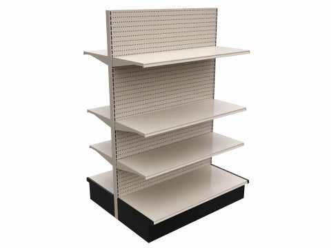 Store Shelving Double Sided Unit 3Dモデル