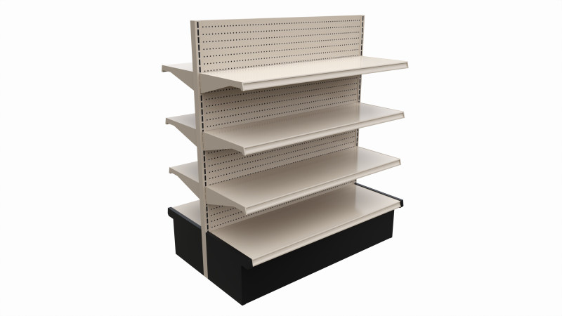 Store Shelving Double Sided Unit Small 3D 모델 .c4d .max .obj .3ds .fbx .stl .blend 