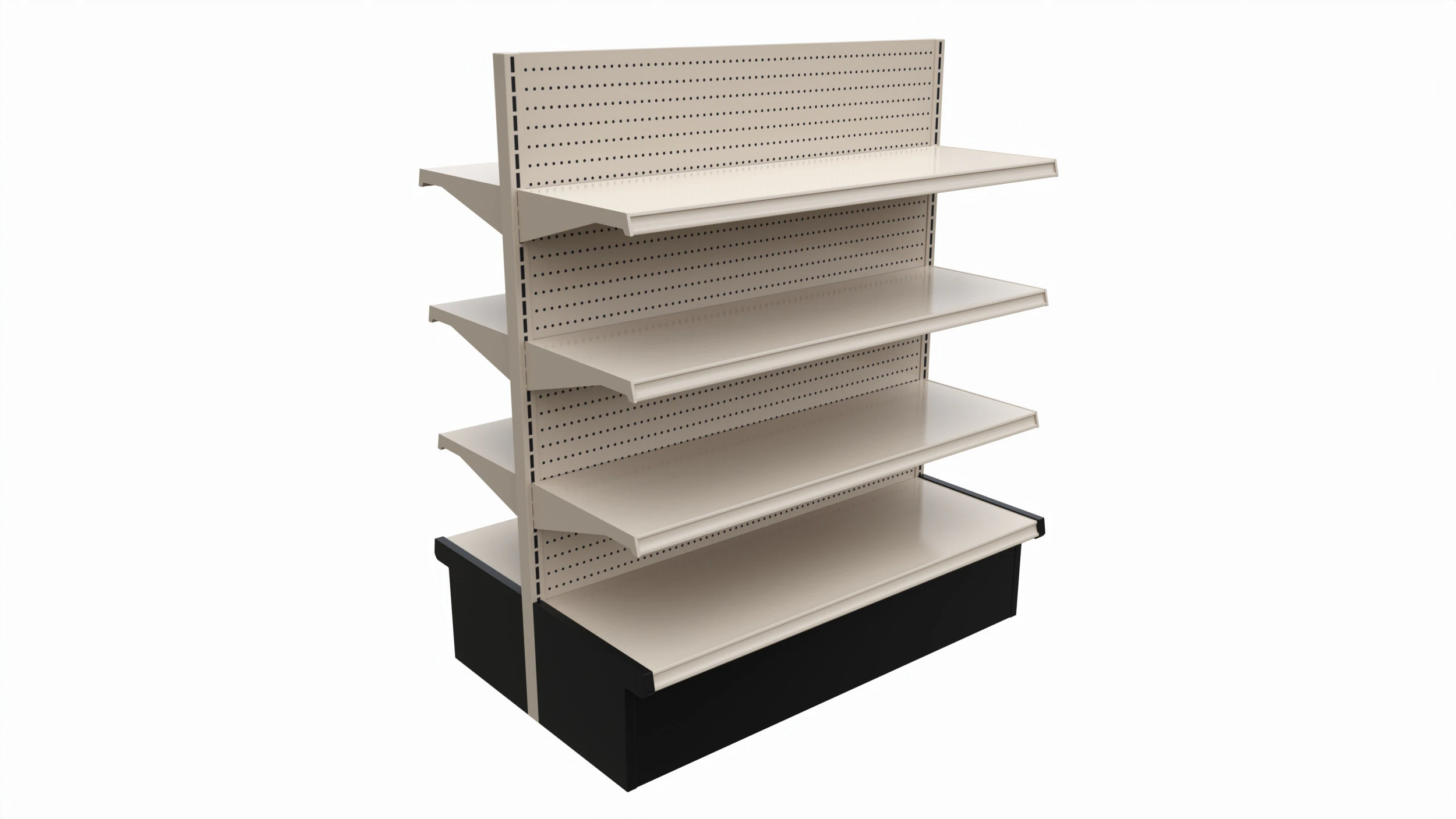 Store Shelving Double Sided Unit Small 3D Model .c4d .max .obj .3ds .fbx .stl .blend 