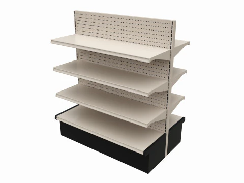 Store Shelving Double Sided Unit Small 3D Model