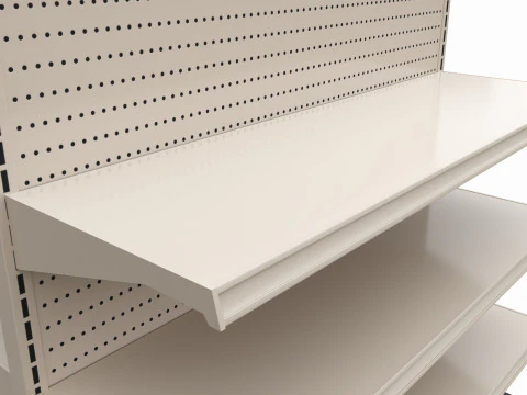 Store Shelving Double Sided Unit Small 3D Model