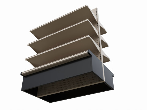 Store Shelving Double Sided Unit Small 3D 모델