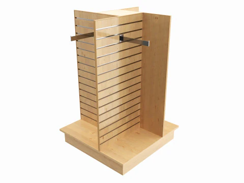 ストア スラットウォール 4 ウェイ マーチャンダイザー 3Dモデル