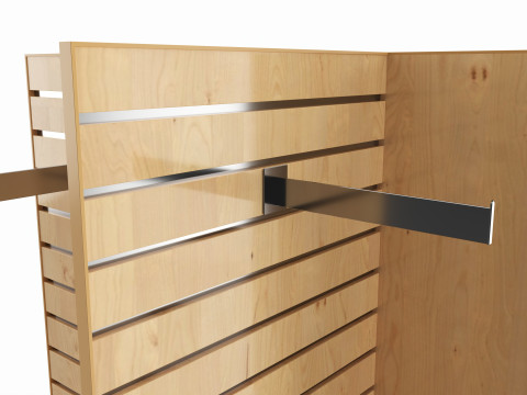 Store slatwall 4-way merchandiser 3D Model