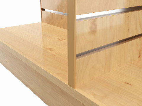 Store slatwall 4-way merchandiser 3D Model