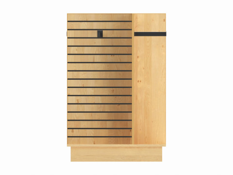 Store slatwall 4-way merchandiser 3D Model