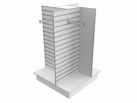 Store slatwall 4-way merchandiser 3D Model