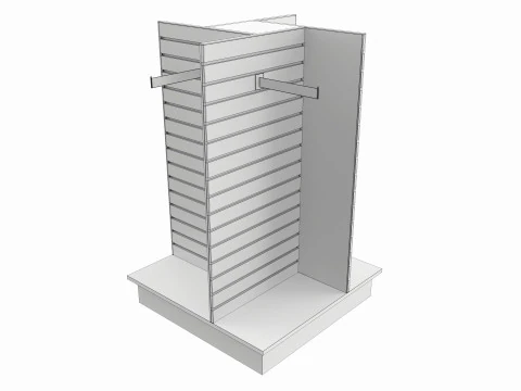 Store slatwall 4-way merchandiser 3D Model