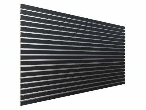 Store slatwall panel with aluminum insert 3D Model