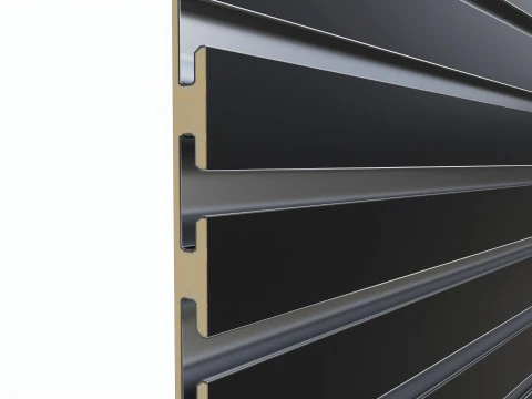 Store slatwall panel with aluminum insert 3D Model