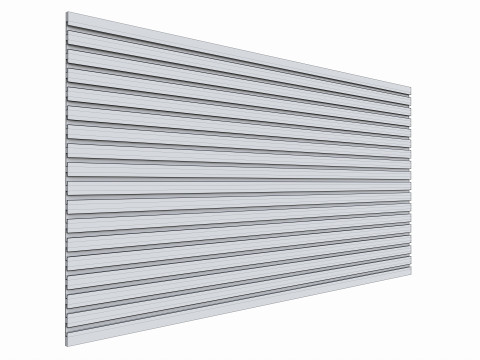 Store slatwall panel with aluminum insert Modèle 3D
