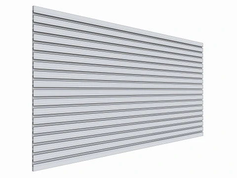 Store slatwall panel with aluminum insert 3D Model