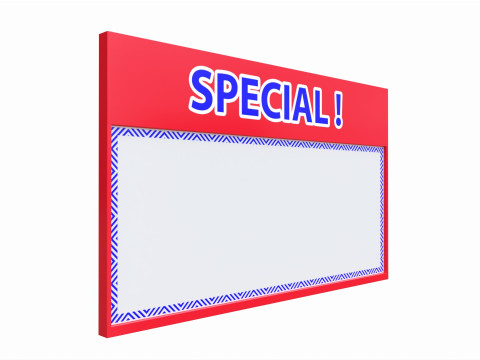 Store special sign card Modelo 3D