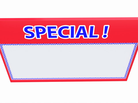 Store special sign card 3D Model