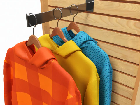 Store T-shaped 2-Way Merchandiser 3D Model