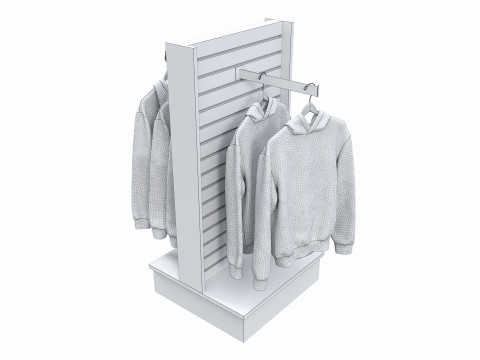 Store T-shaped 2-Way Merchandiser 3D Модель