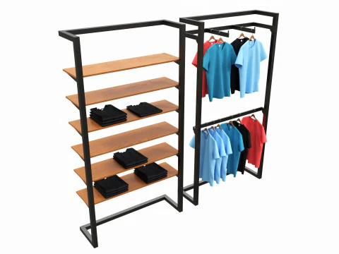 Sistema di cornici per espositori da parete per negozi Modello 3D