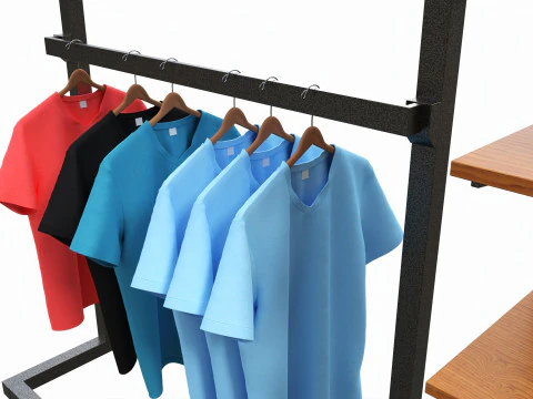 Store Wall Display Frame System 3D Model
