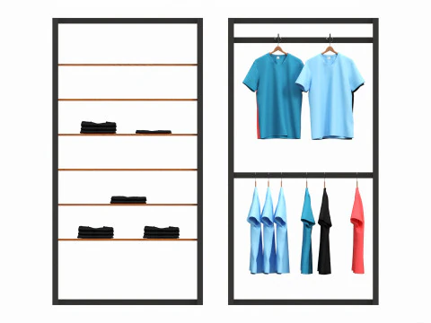 Store Wall Display Frame System 3D Model
